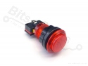 Push button Arcade/Joystick transparent red with lighting 24.2mm